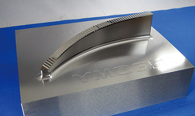 Mirror surface finished by PCD end mill example